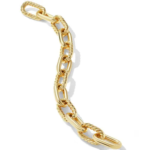 DY Madison Chain Bracelet in 18K Yellow Gold, 13.5mm