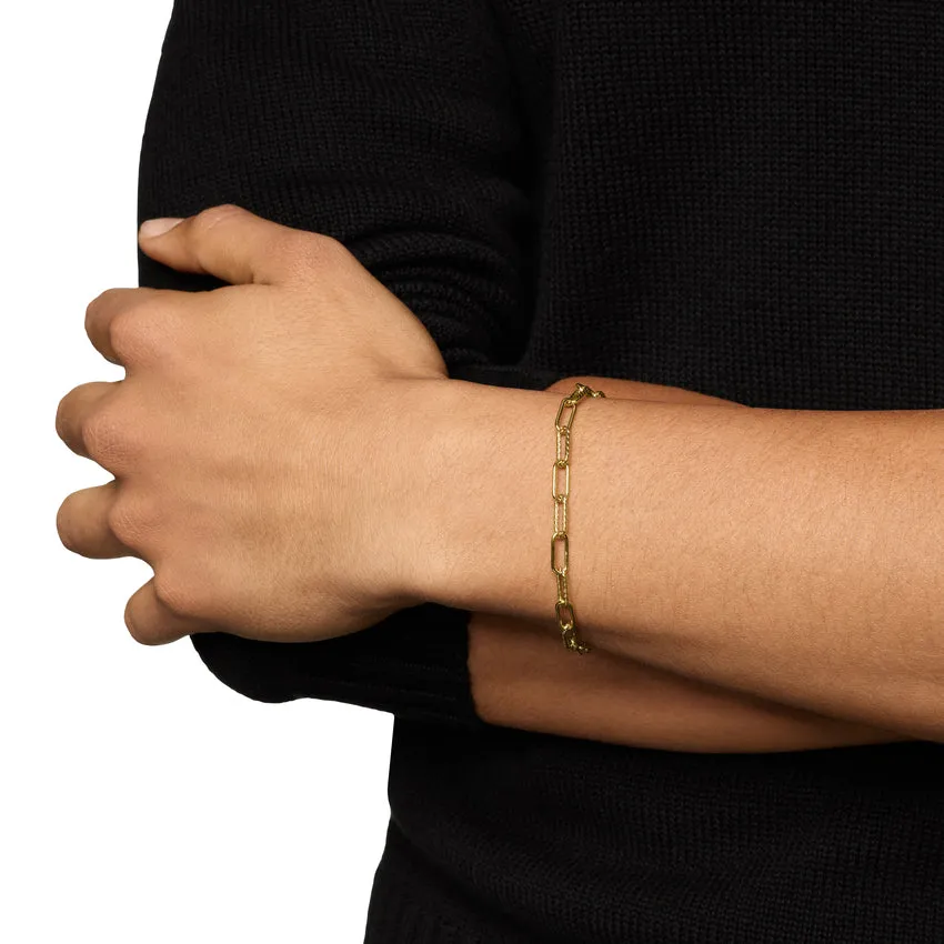 DY Madison Chain Bracelet in 18K Yellow Gold, 4mm, Size Medium