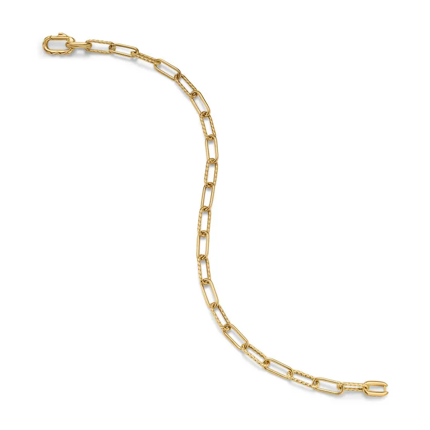 DY Madison Chain Bracelet in 18K Yellow Gold, 4mm, Size Medium