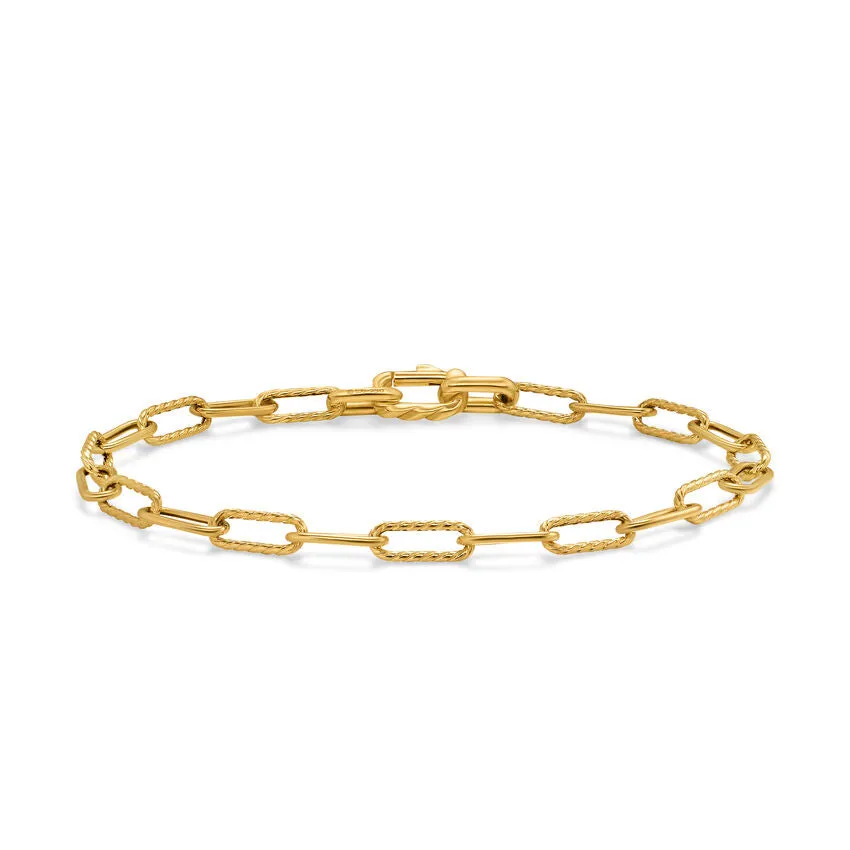 DY Madison Chain Bracelet in 18K Yellow Gold, 4mm, Size Medium
