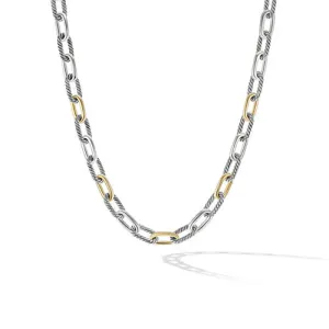DY Madison Chain Necklace in Sterling Silver with 18K Yellow Gold