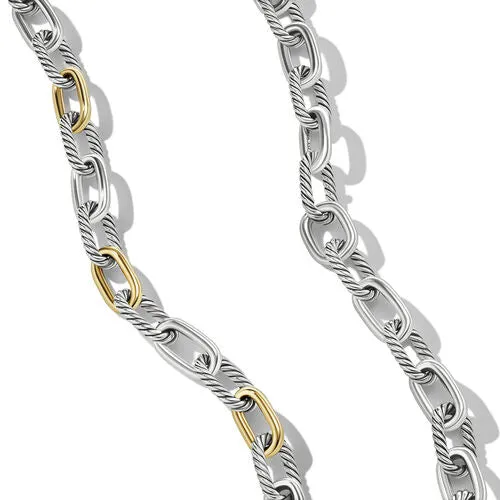 DY Madison Chain Necklace in Sterling Silver with 18K Yellow Gold