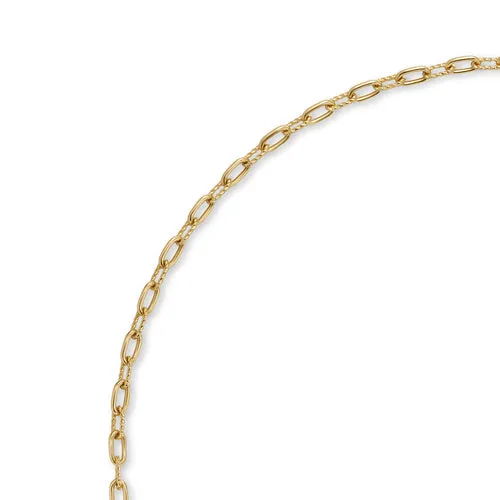 DY Madison Pavé Diamond Toggle Chain Necklace in 18K Yellow Gold, 19"