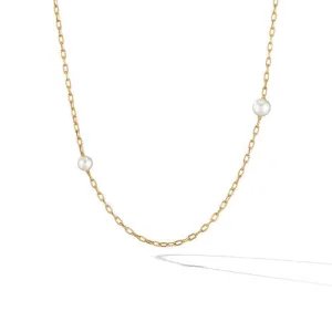 DY Madison Pearl Necklace in 18K Yellow Gold