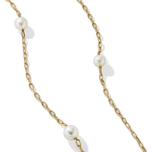 DY Madison Pearl Necklace in 18K Yellow Gold