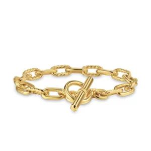 DY Madison Toggle Chain Bracelet in 18K Yellow Gold, Size Large