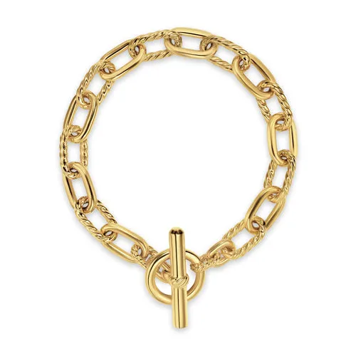 DY Madison Toggle Chain Bracelet in 18K Yellow Gold, Size Medium