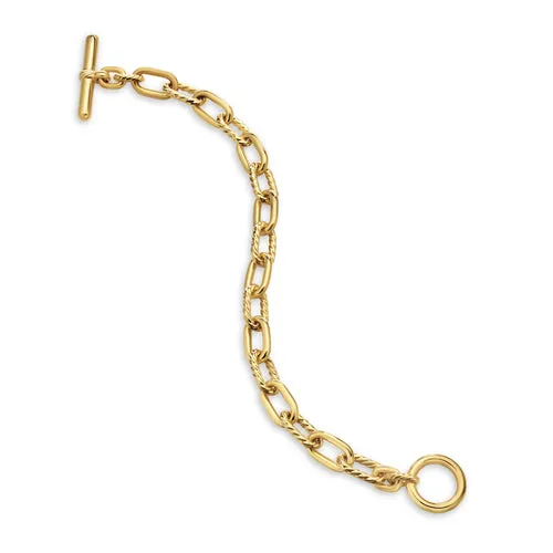 DY Madison Toggle Chain Bracelet in 18K Yellow Gold, Size Medium