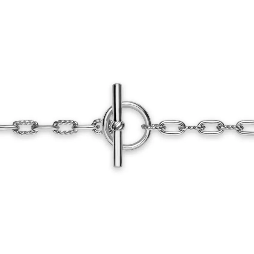DY Madison Toggle Chain Bracelet in Sterling Silver, 3mm, Size Medium