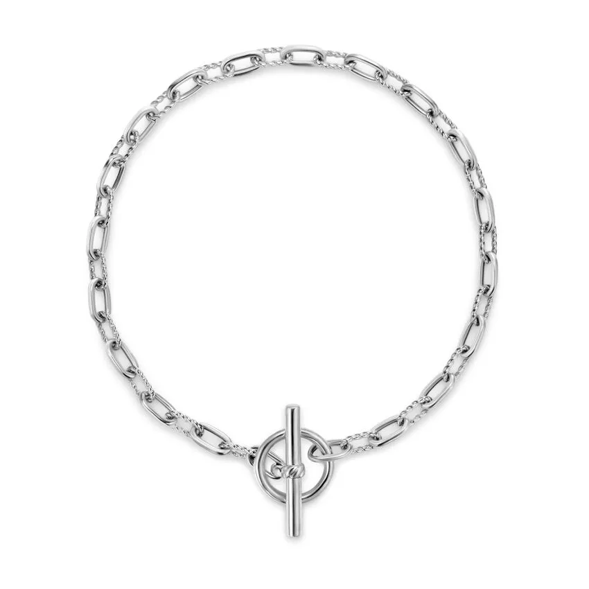DY Madison Toggle Chain Bracelet in Sterling Silver, 3mm, Size Medium