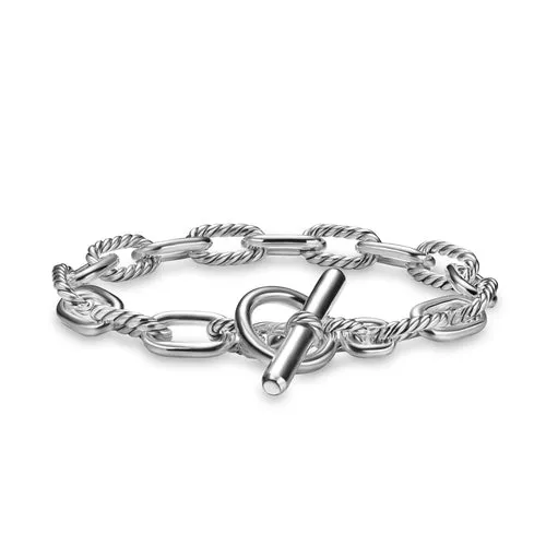 DY Madison Toggle Chain Bracelet in Sterling Silver, Size Small