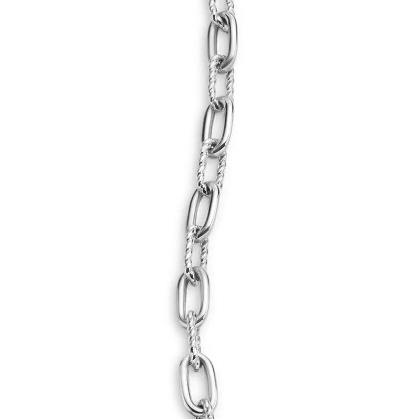 DY Madison Toggle Chain Bracelet in Sterling Silver with 18K Yellow Gold, 3mm, Size Small