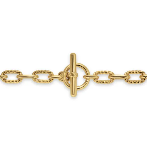 DY Madison Toggle Chain Necklace in 18K Yellow Gold, 5.5mm, 16"
