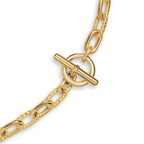 DY Madison Toggle Chain Necklace in 18K Yellow Gold, 5.5mm, 16"