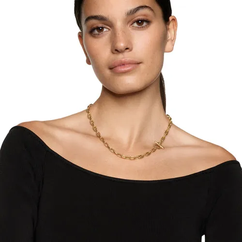 DY Madison Toggle Chain Necklace in 18K Yellow Gold, 5.5mm, 16"