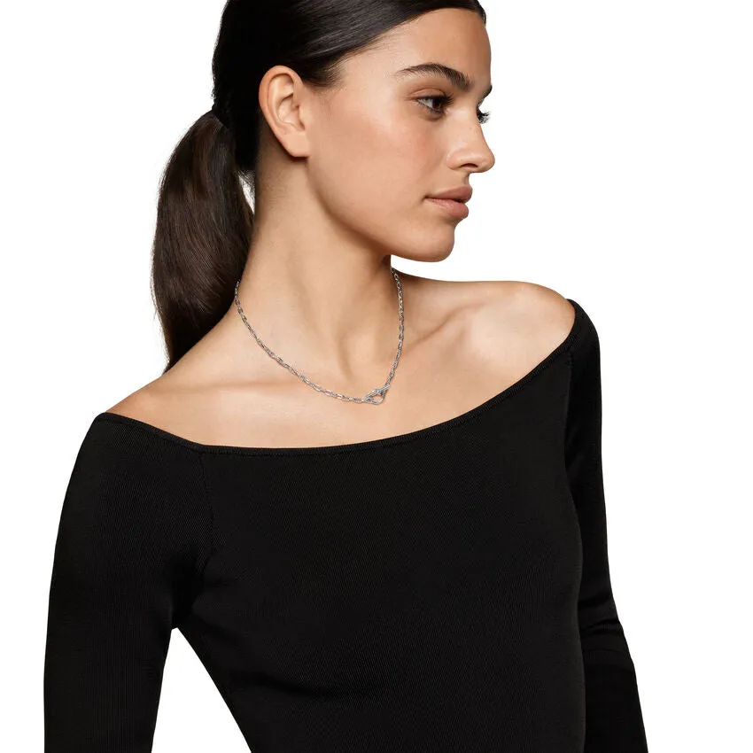 DY Madison Toggle Chain Necklace in Sterling Silver, 3mm, 17"