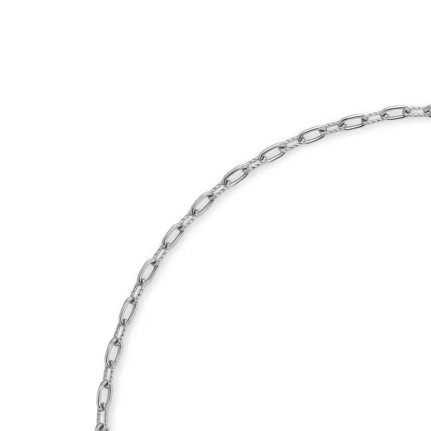 DY Madison Toggle Chain Necklace in Sterling Silver, 3mm, 17"