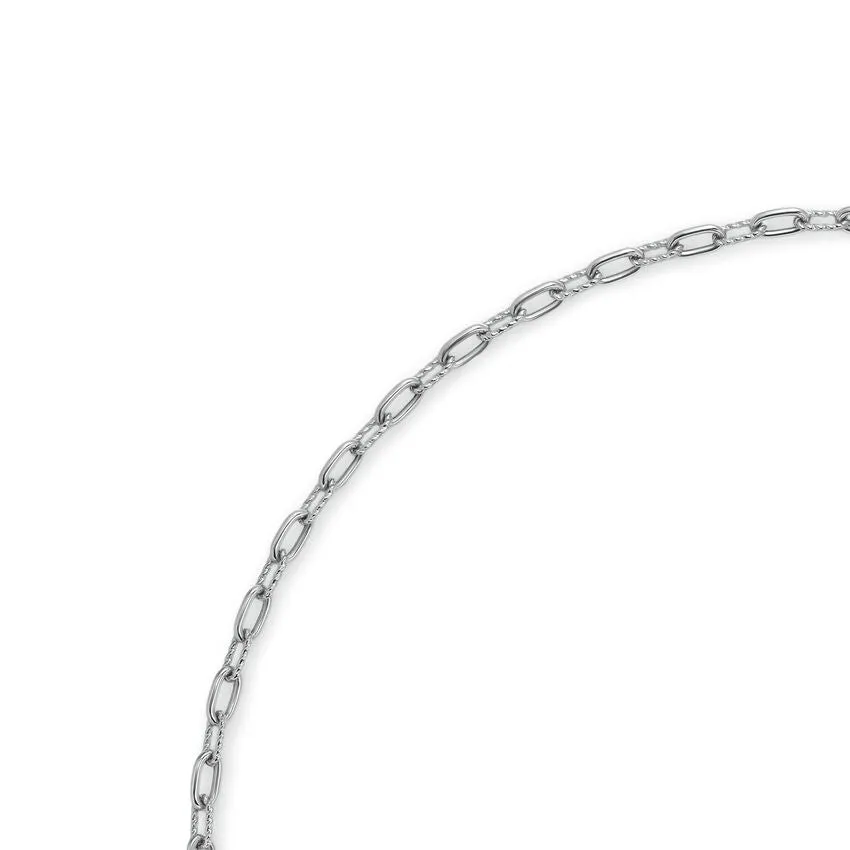 DY Madison Toggle Chain Necklace in Sterling Silver with 18K Yellow Gold, 3mm, 15"