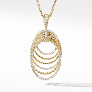 DY Origami Pendant Necklace in 18K Yellow Gold with Diamonds