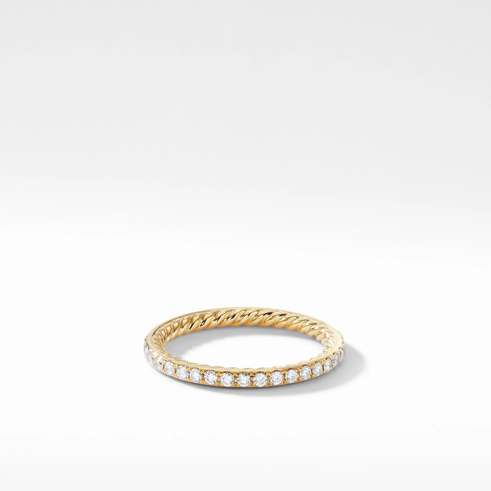 Eden 1.85mm Diamond Pavé Wedding Band Ring in 18K Yellow Gold, Size 6
