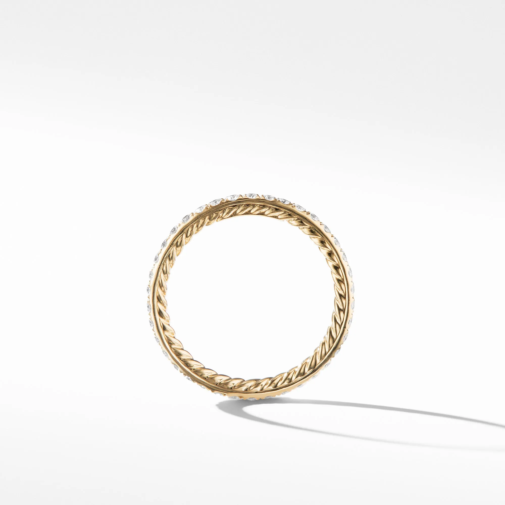 Eden 1.85mm Diamond Pavé Wedding Band Ring in 18K Yellow Gold, Size 6