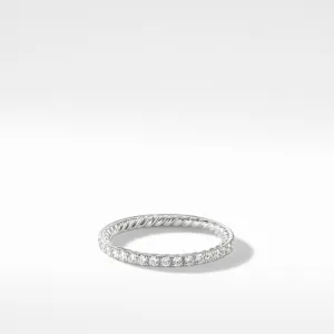 Eden 1.85mm Diamond Pavé Wedding Band Ring in Platinum, Size 7