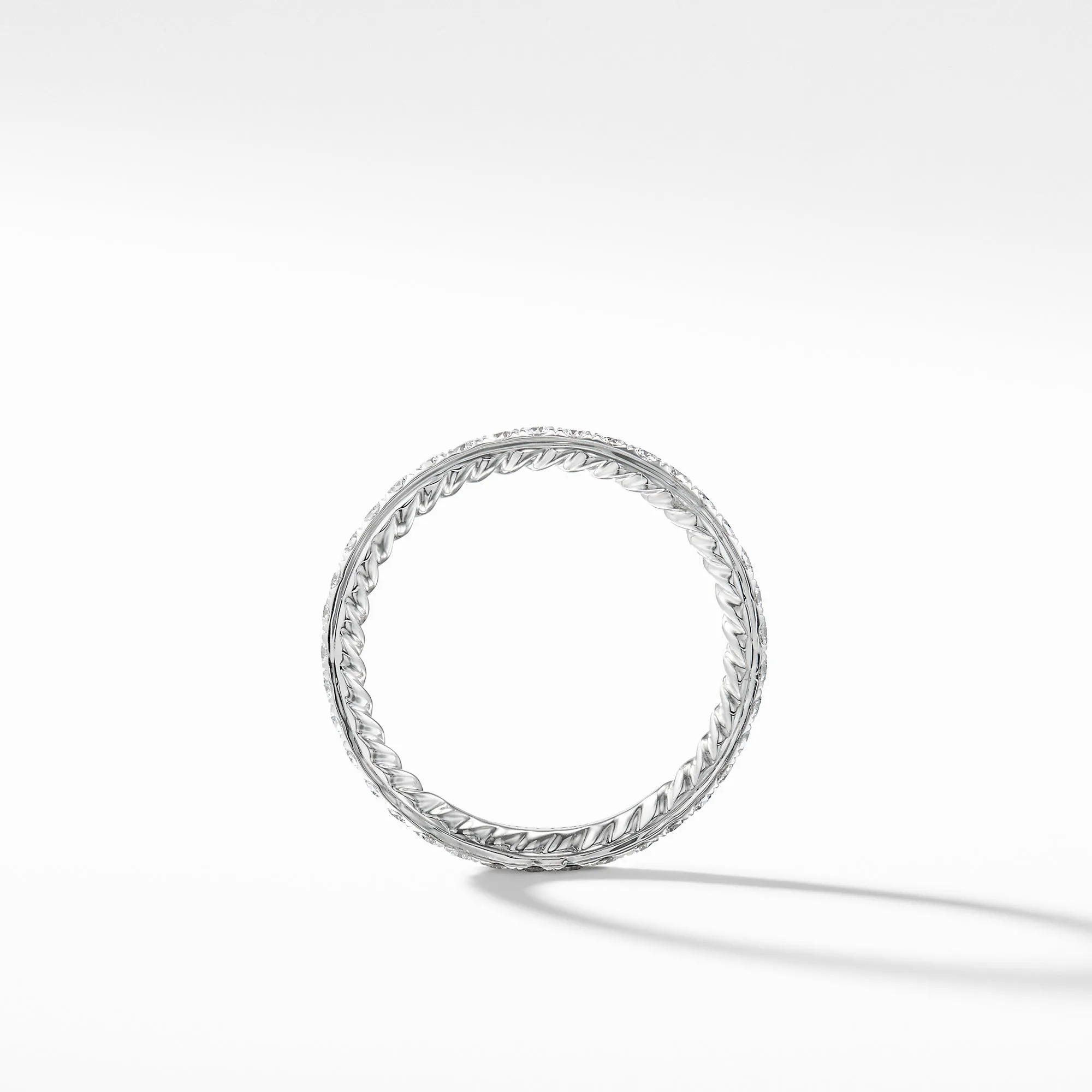 Eden 1.85mm Diamond Pavé Wedding Band Ring in Platinum, Size 7
