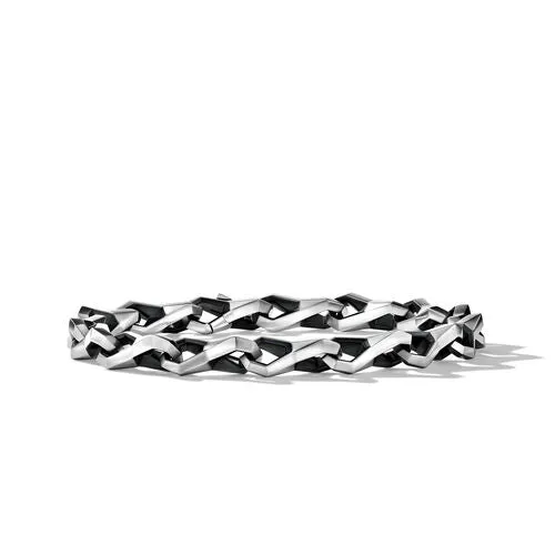 Faceted Link Bracelet, Size Large