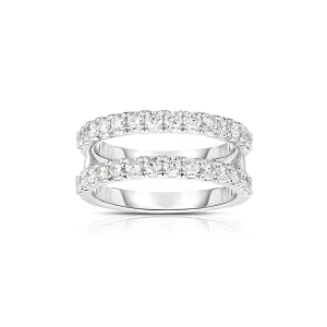 Fink's 14K White Gold Round Diamond Ring Jacket