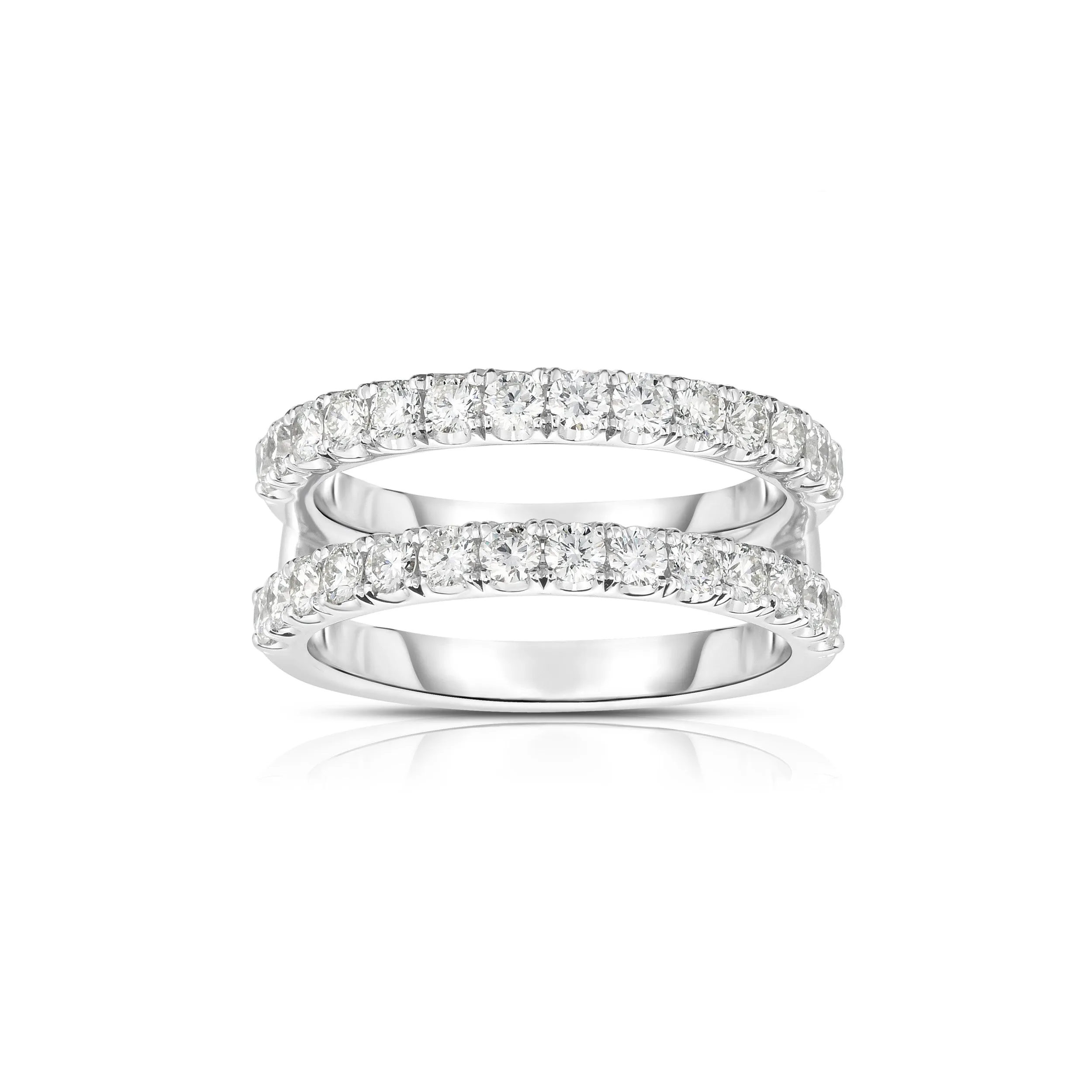 Fink's 14K White Gold Round Diamond Ring Jacket