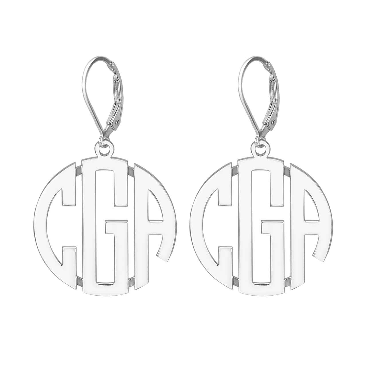Fink's 25mm Original Monogram Leverback Earrings
