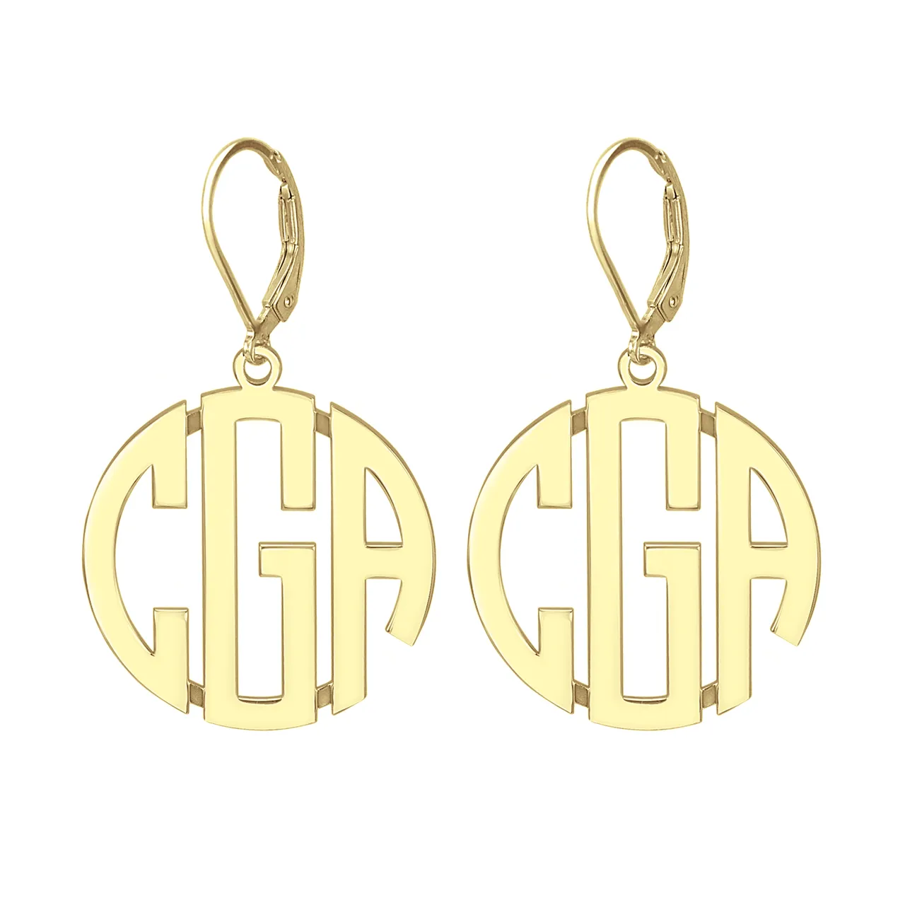 Fink's 25mm Original Monogram Leverback Earrings