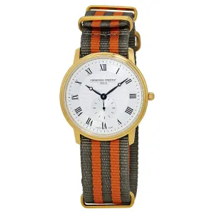 Frederique Constant Slimline Unisex Two Tone Watch FC-235M4S5-GR-ORANGE FC-235M4S5-GY-OR