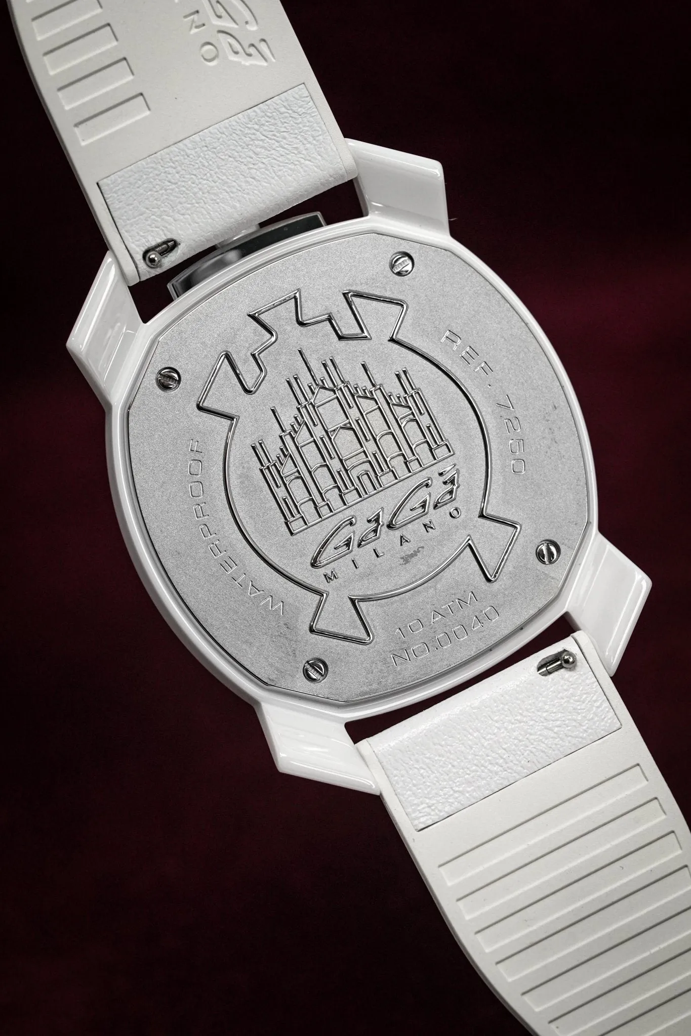 Gaga Milano Watch Frame_One White Ceramic 7250.01