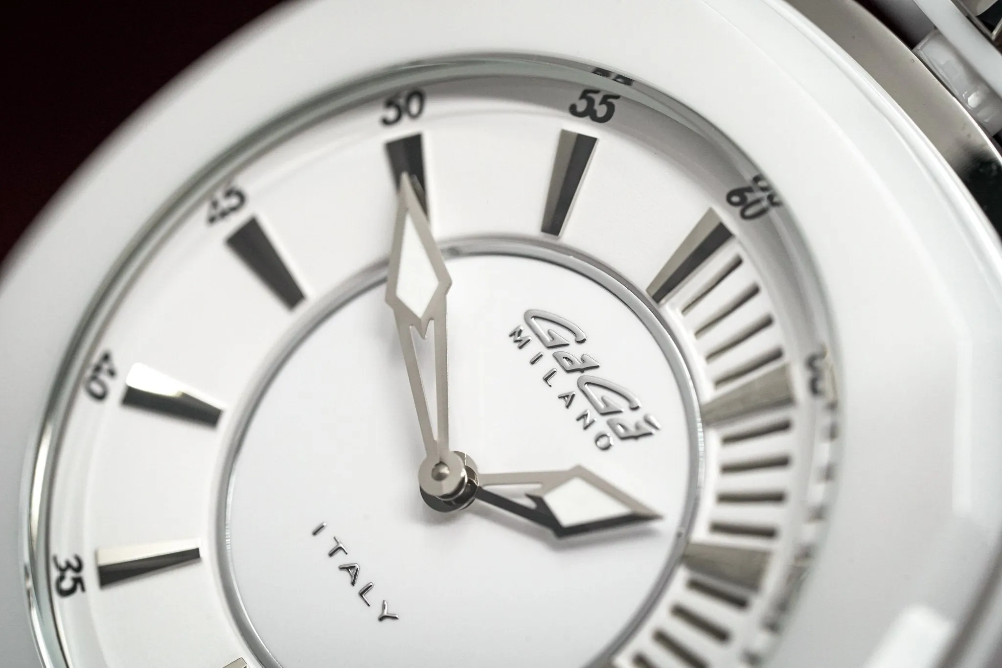 Gaga Milano Watch Frame_One White Ceramic 7250.01