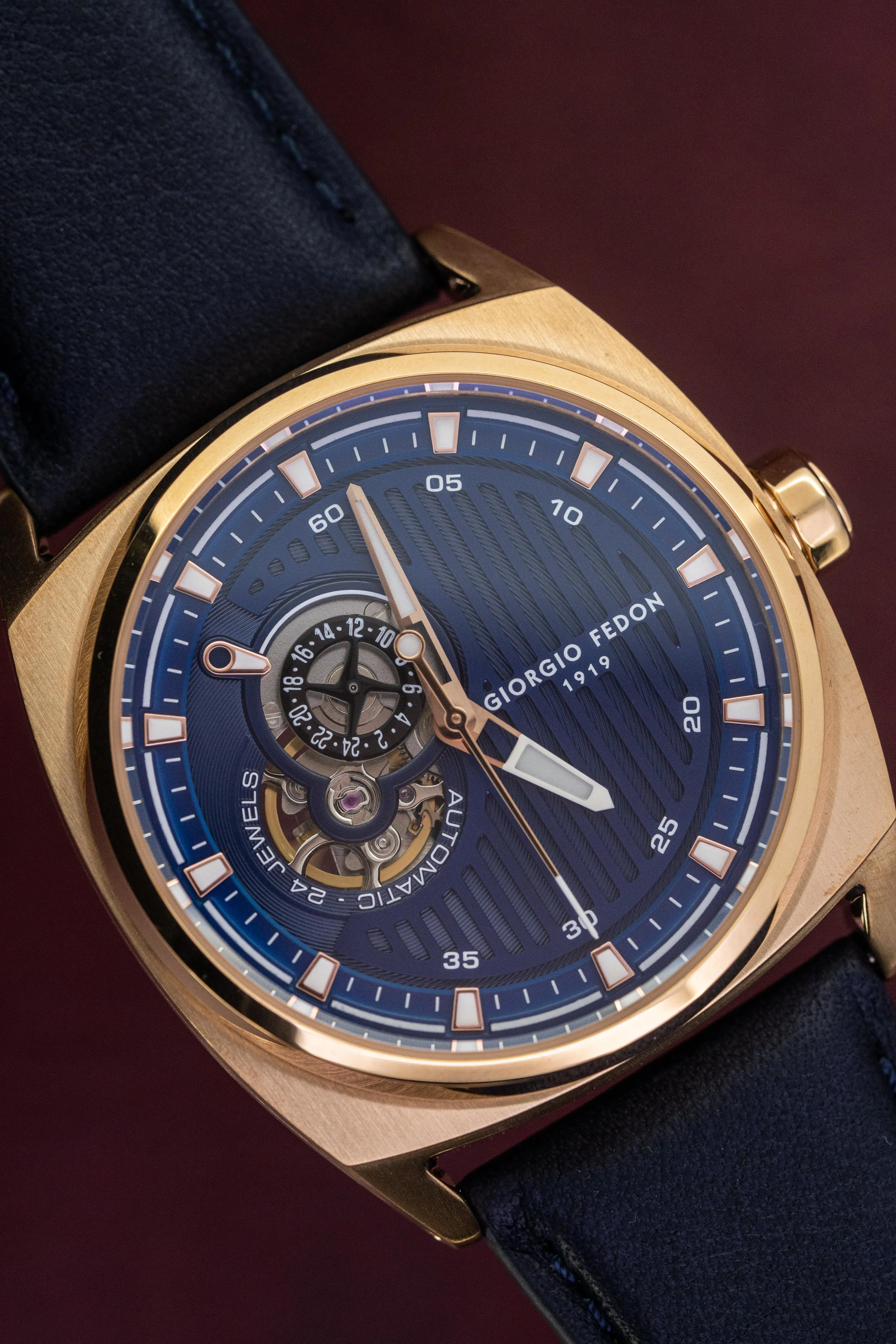 Giorgio Fedon Legend Blue IP Rose Gold GFCN006