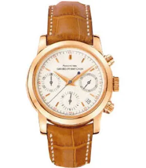 Girard Perragaux Sport Classique 18kt Rose Gold Brown Leather Men's Watch 80210.0.52.8118