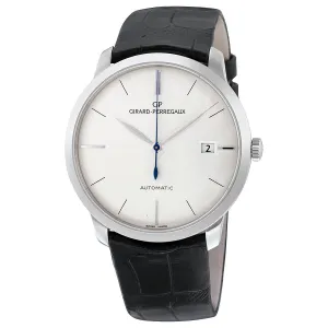 Girard Perregaux 1966 Automatic Silver Dial Black Leather Men's Watch 49525-53-131-BK6A
