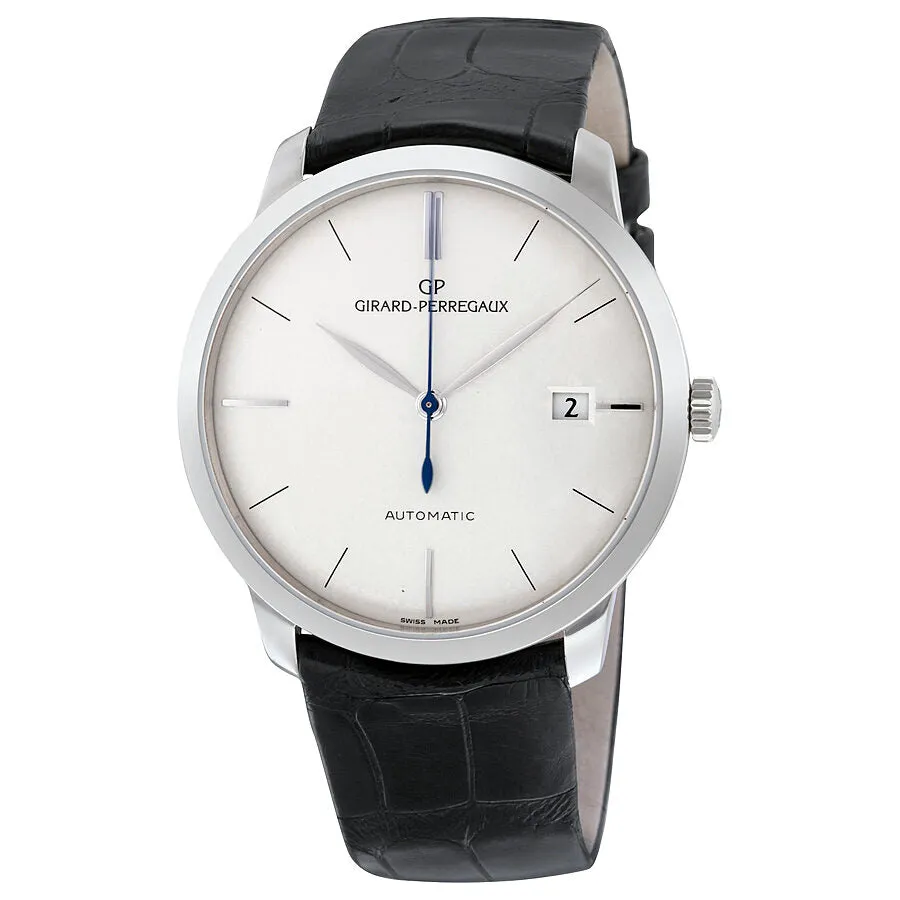 Girard Perregaux 1966 Automatic Silver Dial Black Leather Men's Watch 49525-53-131-BK6A