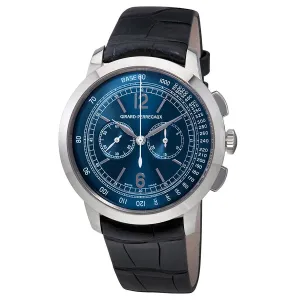 Girard Perregaux 1966 Blue Dial Chronograph Black Leather Men's Watch 49539-53-451-BK6B