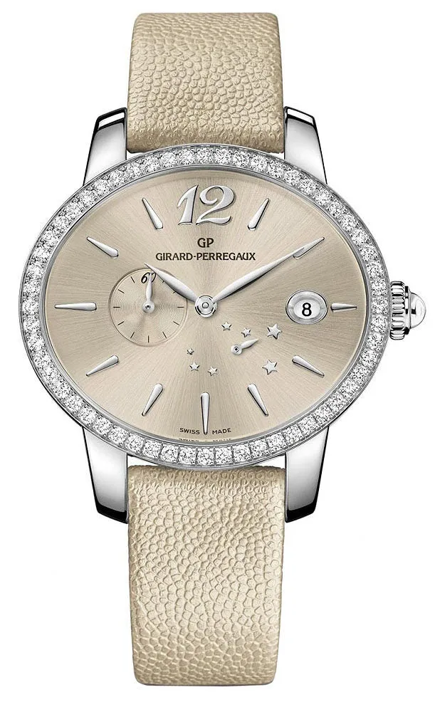 Girard Perregaux Cat's Eye  Automatic Champange Dial Camel Leather Ladies Watch 80486D11A861-IK8A