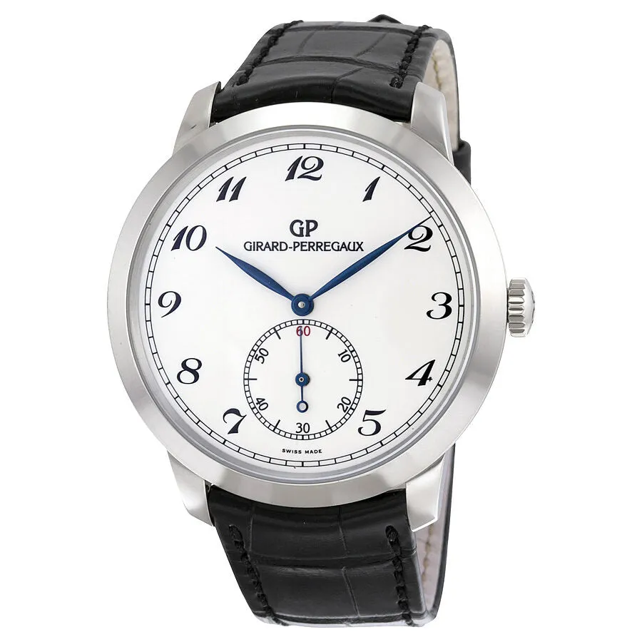 Girard Perregaux GP 1966 White Dial Black Leather Automatic Men's Watch 49534-53-711-BK6A