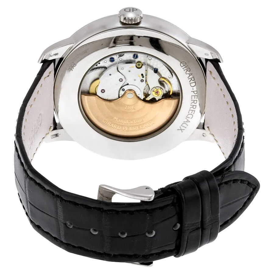 Girard Perregaux GP 1966 White Dial Black Leather Automatic Men's Watch 49534-53-711-BK6A