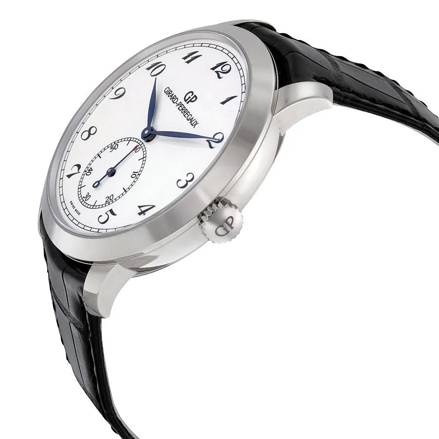 Girard Perregaux GP 1966 White Dial Black Leather Automatic Men's Watch 49534-53-711-BK6A