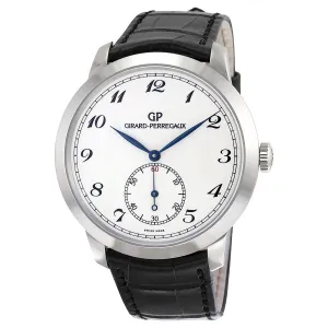 Girard Perregaux GP 1966 White Dial Black Leather Automatic Men's Watch 49534-53-711-BK6A