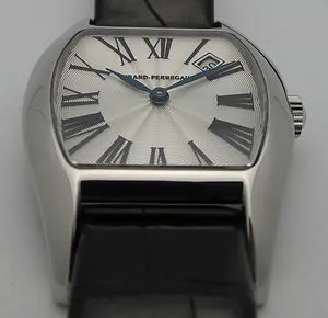 Girard Perregaux Richeville Silver Dial Steel Black Leather Ladies Watch 26550-0-11-143