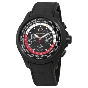 Girard Perregaux Traveller World Time Chronograph Automatic Black Dial Men's Watch 49700-21-633-BB6C