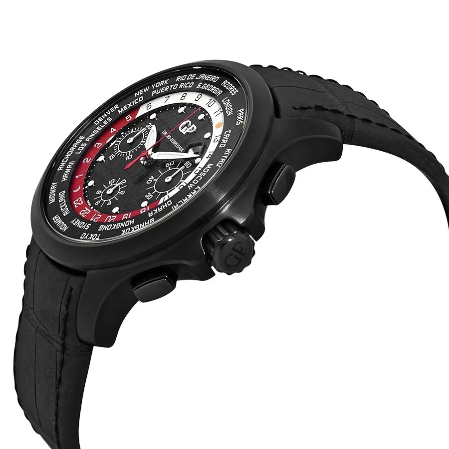 Girard Perregaux Traveller World Time Chronograph Automatic Black Dial Men's Watch 49700-21-633-BB6C