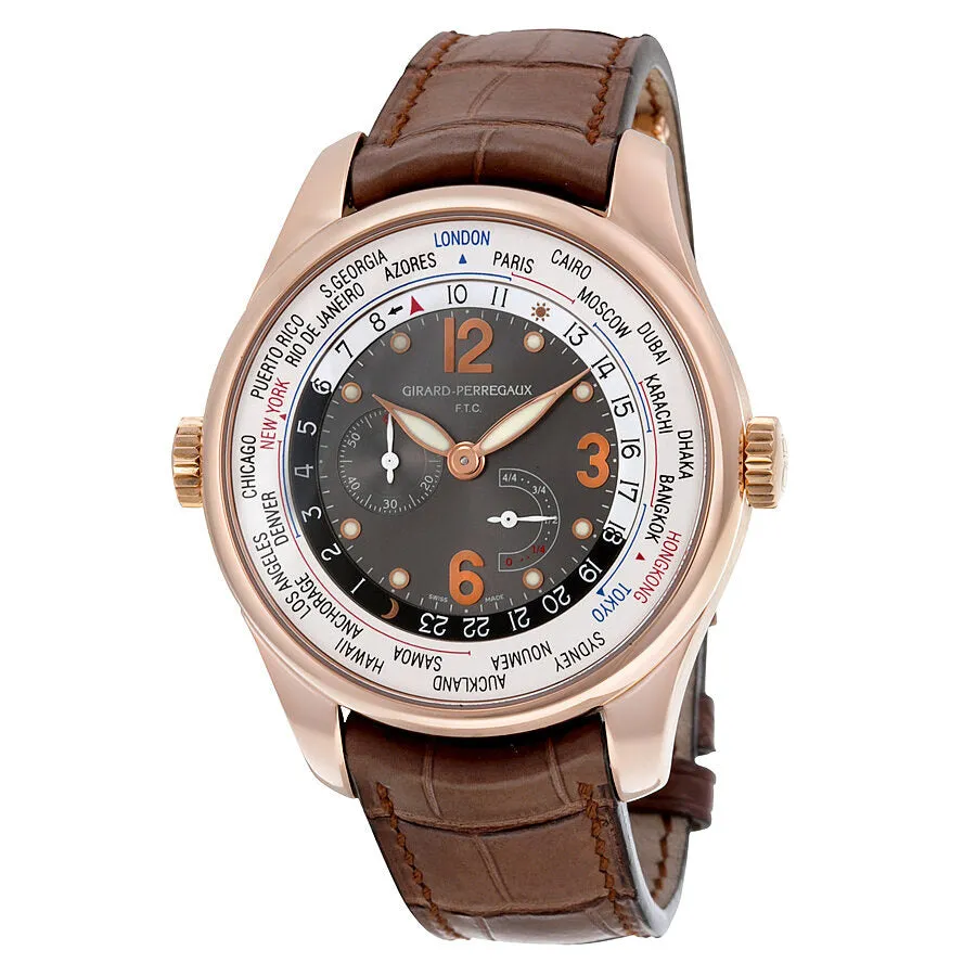 Girard Perregaux WW.TC Hours of the World 18K Rose Gold Men's Watch 49850-52-254-BACA