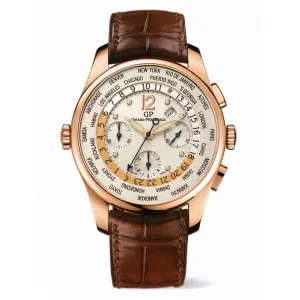 Girard Perregaux WW.TC Silver Dial 18K Rose Gold Automatic Men's Watch 49805-52-151-BACA